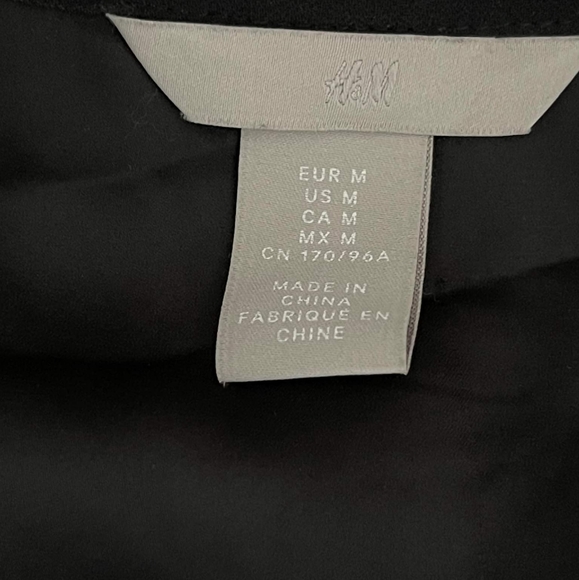 H&M Black Pleated Chiffon Dress Medium - Picture 4 of 5